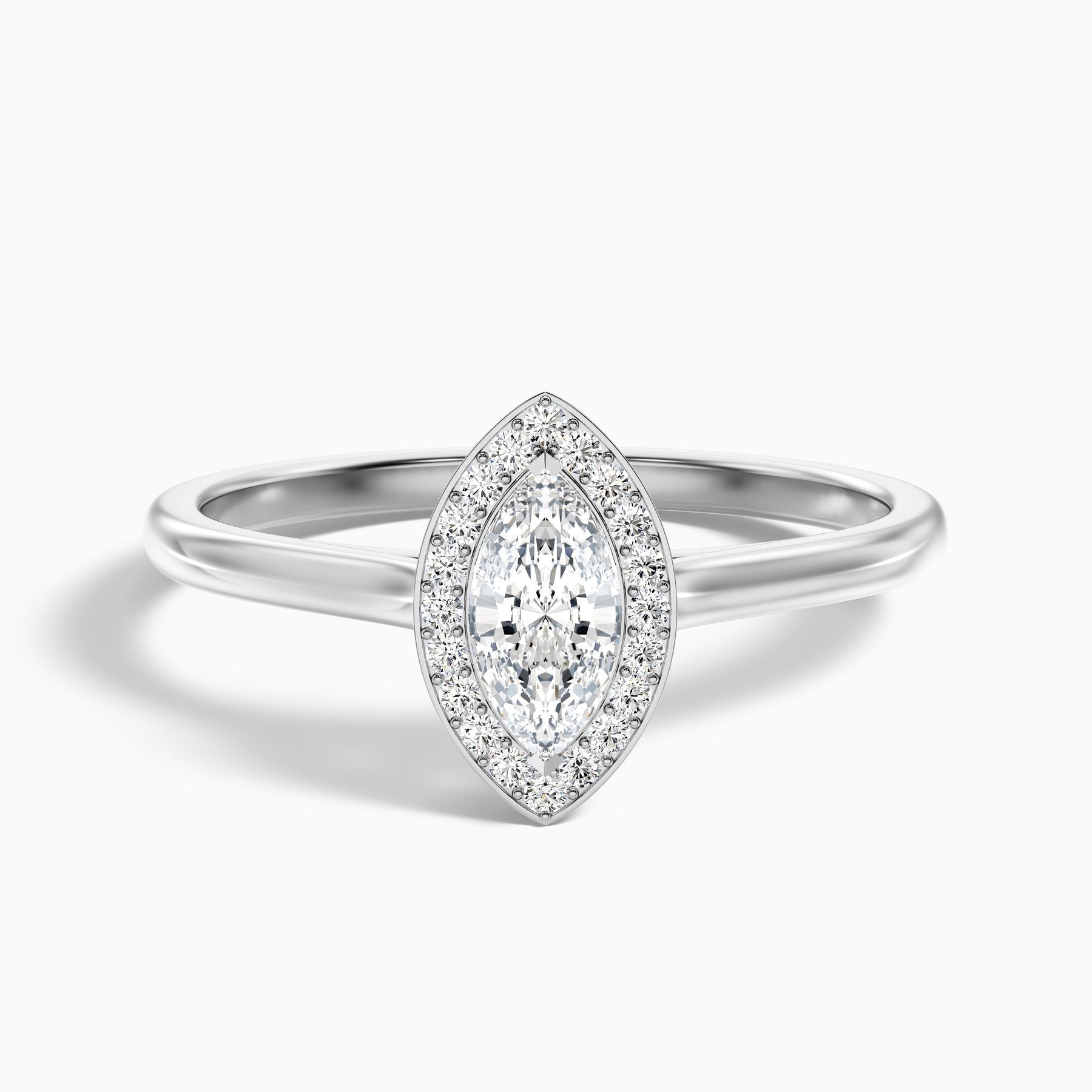 Sapphire Carla 1 Carat Marquise Halo Lab Grown Diamond Ring